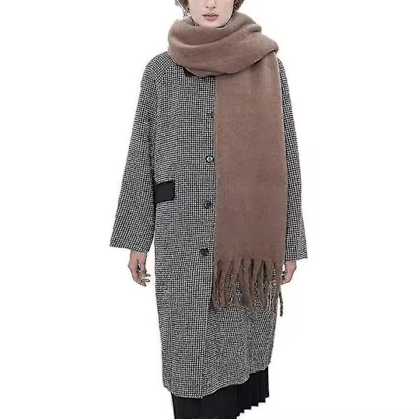 Stor Tjock Sjal Färgglad K cashmere-känsla Extra Stor Sjal Filt Mjuk Stor Sjal Tjock Ull Vinter Varm Kvinnor 5