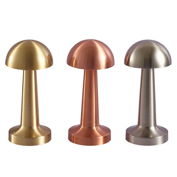 Uppladdningsbar led bordslampa Touch Sensor Skrivbordsljus Sovrum Restaurang Bar Inredning (silver)