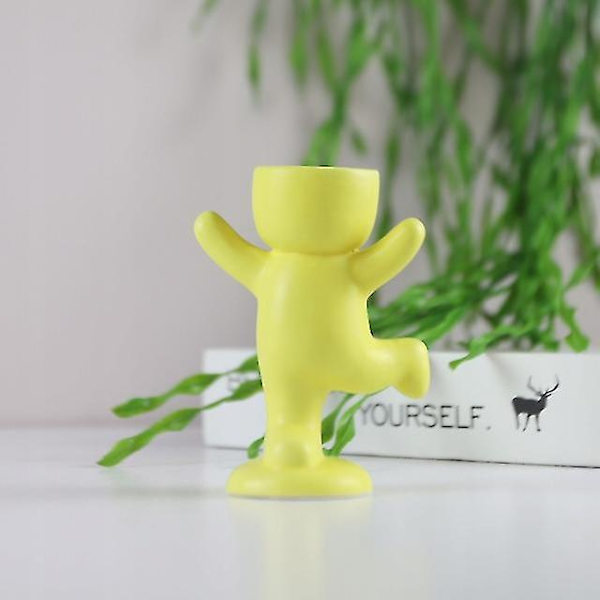 Keramisk Blomkruka Humanoid Vas Dekoration Ljusstake