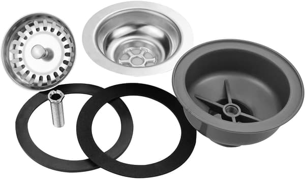 Vask 304 rustfrit stål vask kurv tilbehør (114mm)