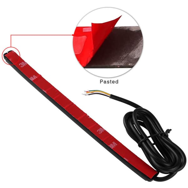1 stk., 48 LED Bremselys til Motorcykel Bil Cykel Blinklys Lysstribe 12V