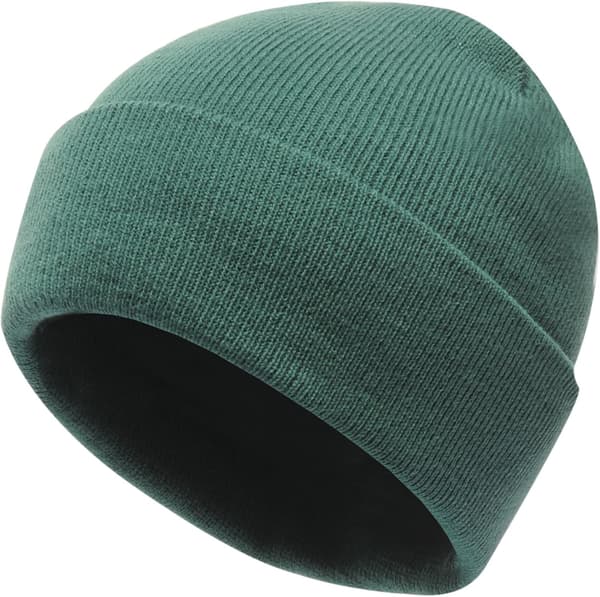 Varm stickad mössa med pompom för män, grön 1