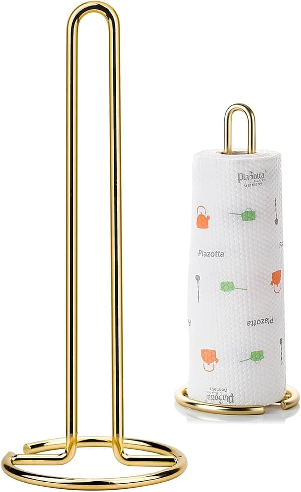 Pappershanddukshållare i rostfritt stål för kök och badrum, guld