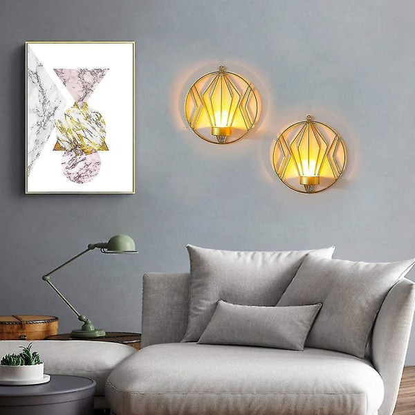 Metallvägglampetter, väggdekor, middagsbelysning med levande ljus i vardagsrum/matsal/bänkskiva, G