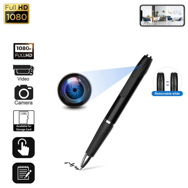 Mini Spy Camera Pen 1080P Kamera Sikkerhed Stealth Secret Bærbar Micro Camera Voice Recorder