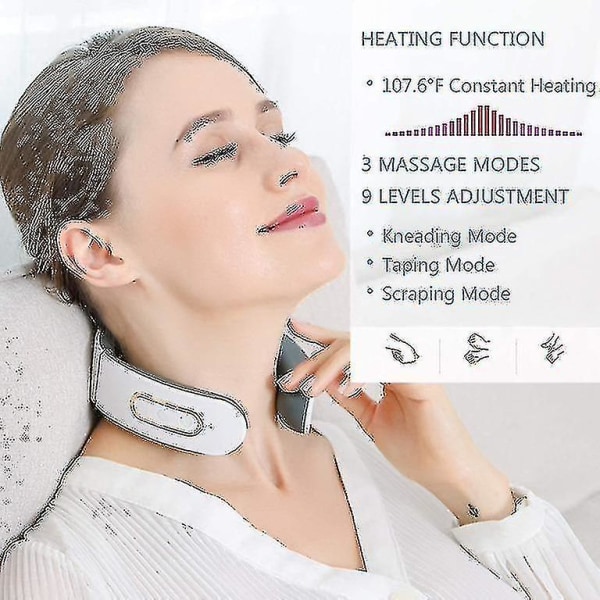 Zysd 2022 New Arrival Neck Traction Massage 4d Neck Massager For Pain Relie White