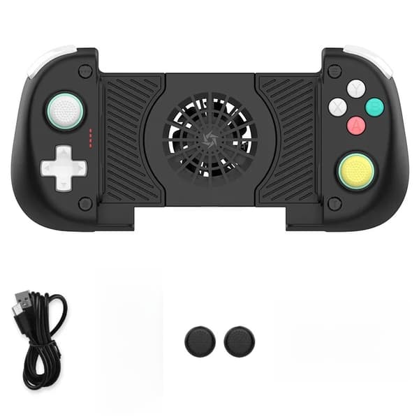 Sort 2.4G Trådløs Spilcontroller, Kompatibel med Linux, Android-telefon, PC og Smart TV, Joystick Gamepad
