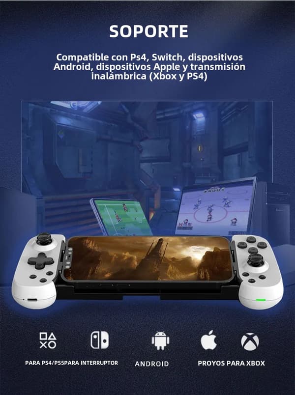 Receiver X3 Trådlös Bluetooth Gamepad med Officiell App Support, Spel Joystick Kontroller