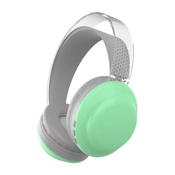 Trådløse hodetelefoner med øredekning HiFi Heavy Bass RGB Fargerike øretelefoner med HD støydemping mikrofon for spillhodetelefoner 4