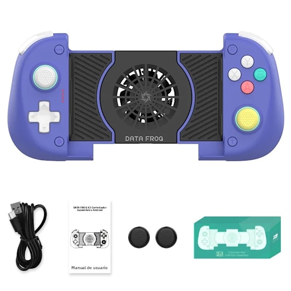 Grå 2.4G Trådløs Spilcontroller, Kompatibel med Linux, Android Telefon, PC og Smart TV, Joystick Gamepad