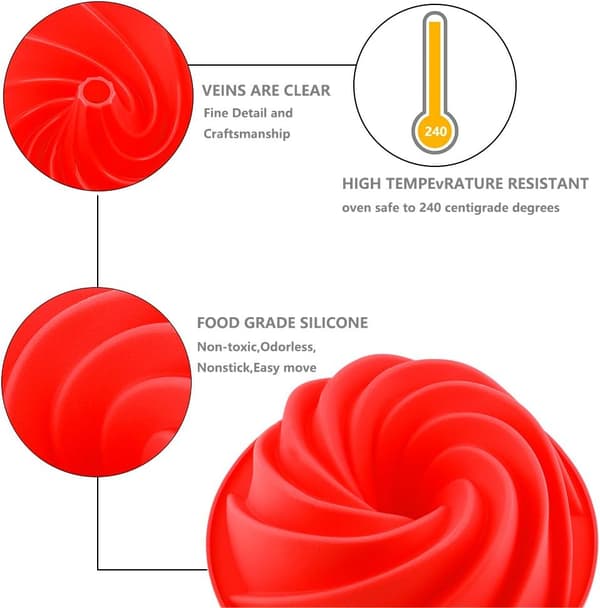 Silikone Brioche Form, Silikone Kageform Køkken Kageforme - Roseform