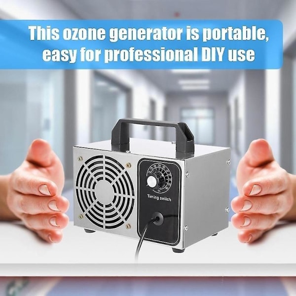 Ozongenerator Industriel luftrenser Ionisator O3-maskine til lugt Fjern lugt EU Plug 24 g (60-100 sqm)