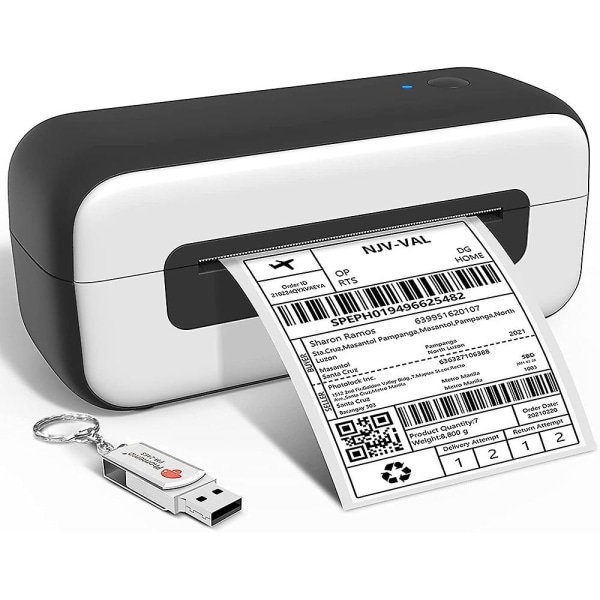 Adresselabelprinter 4x6 tommer Logistic Pm-246s Termisk forsendelsespakke Labelmaskine med gratis egen "labellife"-software
