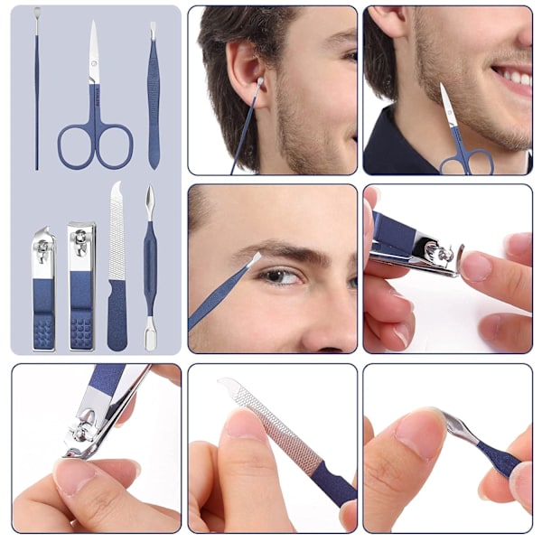 Manikyrset Personlig Vård Nagelklippare Kit Manikyr Professionell Manikyr Pedikyr Set Herrtillbehör Personlig Vård Set Nagelslipningsset Present f