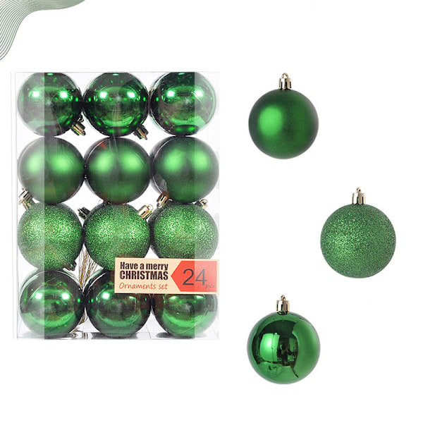 Premium Plastjulkulor - Stabila och Säkra Återanvändbara Set Christmas green