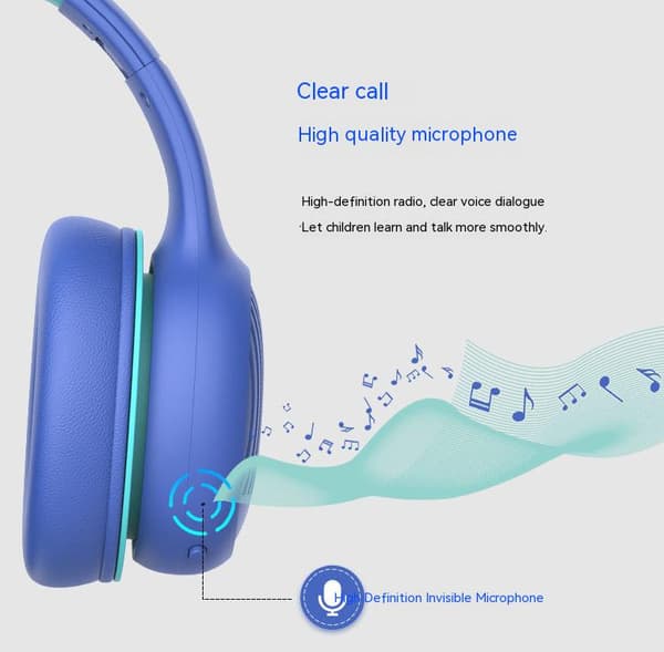 E66 Trådløse Bluetooth Tegneserie Hovedtelefoner til Børn, Foldbart Design med Mikrofon, Grøn