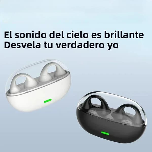 Mini trådlösa Bluetooth-hörlurar med touchkontroll, LED-ljus, stereo, svettresistent, vit White