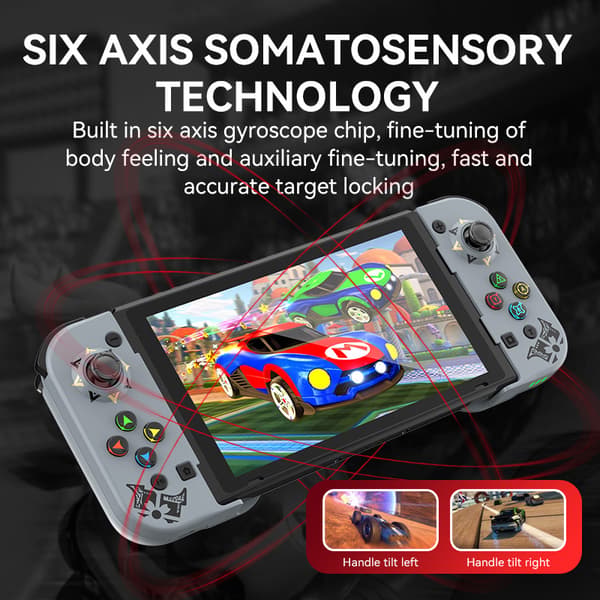 Grå IINE Mini Bluetooth-kontroller, multifunksjonell joystick kompatibel med Android og iPhone spillfjernkontroll