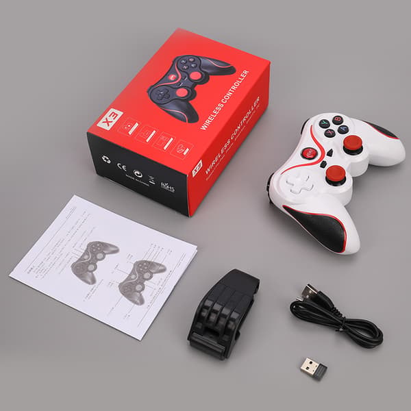 Rød/Blå D3 Trådløs Teleskopisk Mobil Spillkontroller med Joystick, Kompatibel med Android/iOS