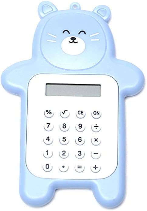 1 stk. Bærbar Mini Lommeregner, 8-cifret Basis Lommeregner Batteri Elementær Lommeregner (Blå)