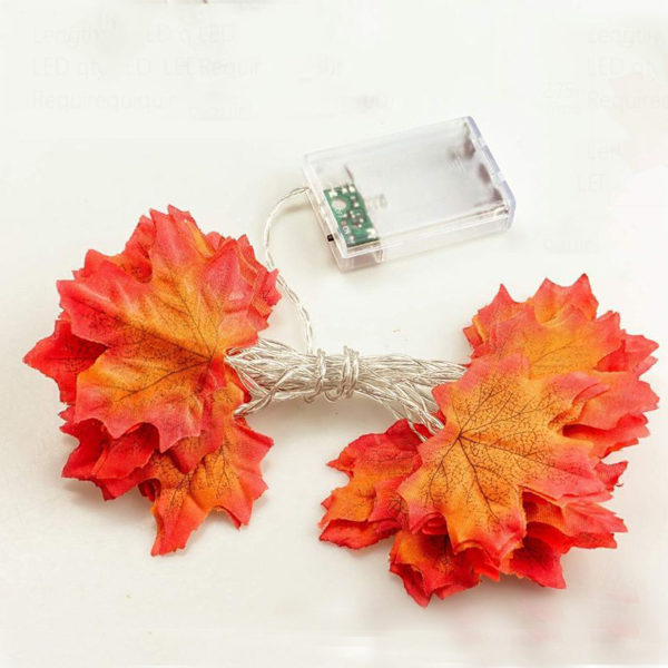 Fairy Lights Maple Leaf Fairy Lights, 30 LED Høstkrans Høstbladkrans Høstdekorasjon Høst Maple Leaf Dekorasjon Høstdekorasjon 4.5m