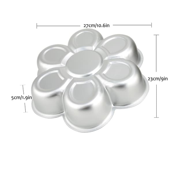 Aluminium 3D Blomsterform Kagedekorationsform Bageforme DIY Køkkenudstyr - 14895