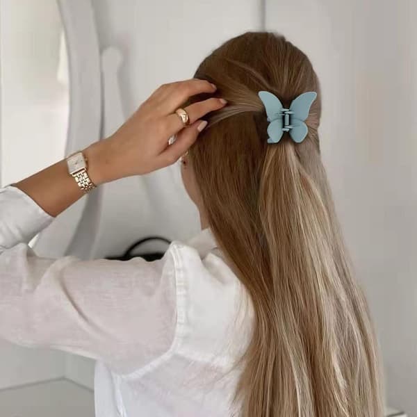 Perhoshiusklipsit Tyttöjen hiusklipsit Hiusklipsit 2,3'' Hiusklipsit naisille 4 kpl Klipsi Matta hiusklipsit Perhoset Asusteet