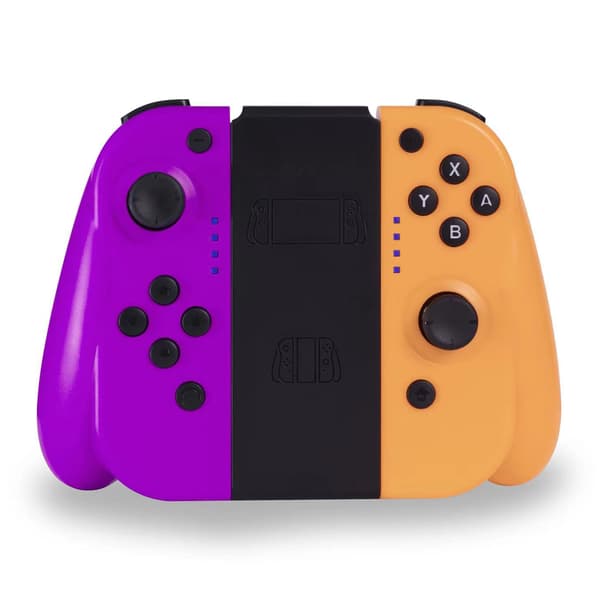Hvit trådløs kontroller, kompatibel med PS4, vibrasjon inkludert, USB-ladekabel, ergonomisk