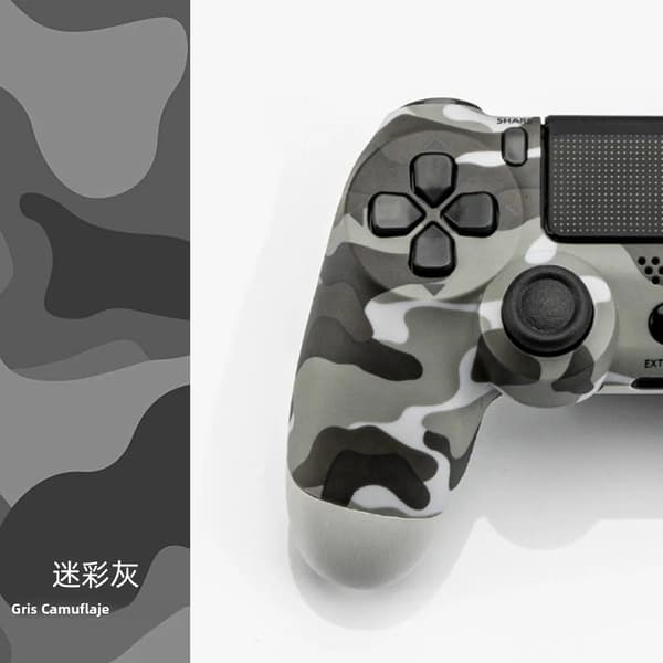 Trådløs Skull Bluetooth-kontroller med PS4/Slim/Pro, dobbel vibrasjon, kompatibel med Windows, PC, iOS, Android
