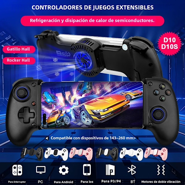 Trådløs Bluetooth Gamepad i æske, kompatibel med PS-konsoller, indbygget vibrationscontroller