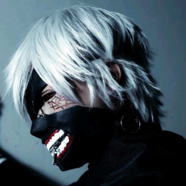 1 stk. tredimensionel Tokyo Ghoul Ghoul Kaneki Ken maske cos