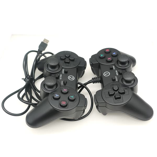 Blygrå trådlös handkontroll kompatibel med PlayStation 4 med vibration och USB-kabel, ergonomisk design