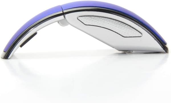 Trådløs Arc Mus Foldbar Mus Mini Rejsemus Let at Bære til Laptop Notebook Desktop Computer (Blå)
