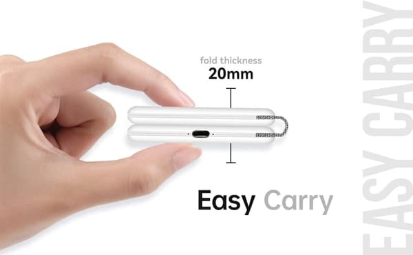 Trådløs oplader, foldbar oplader (hvid)