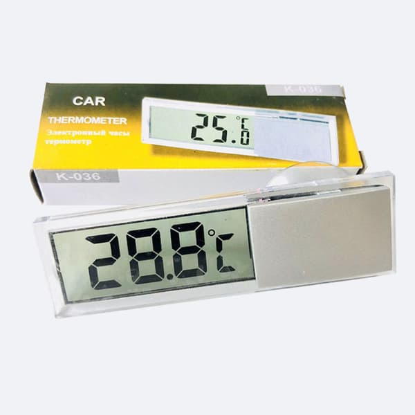 To-delt LCD Termometer (Børstet Sølv + Naturlig Guld) Termometer