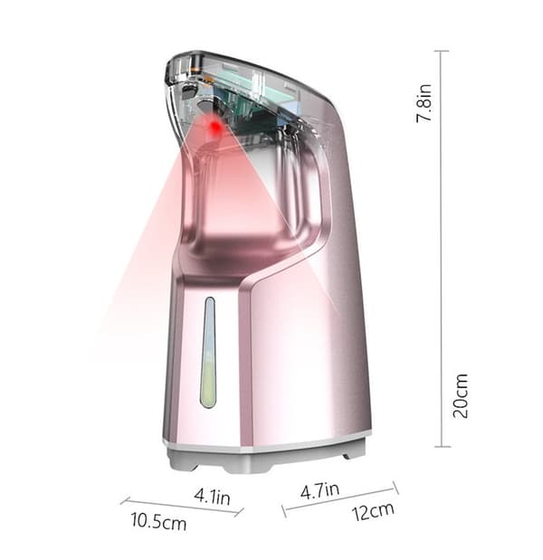 Såpedispenser Automatisk Sensor Såpedispenser 450ml Økonomisk og Ergonomisk Smarttelefonvasker 10,5*12*20cm Hvit 1 stk B