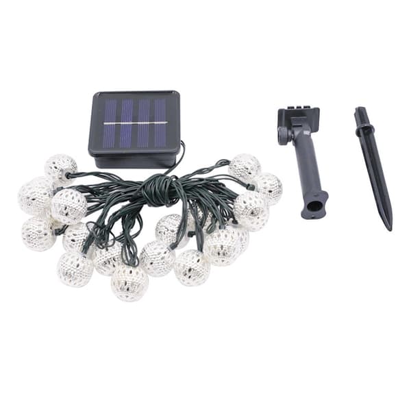 String Lights, vedenpitävä 20 Led Metal Goble Lantern Solar Fairy