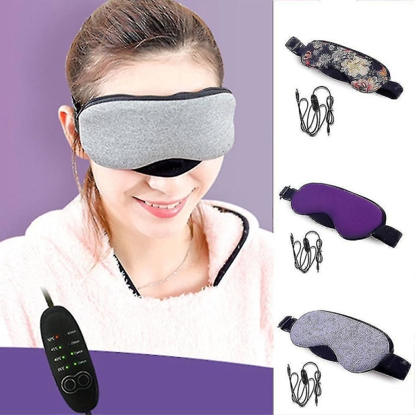 Cht- Steam Eye Mask Massager Usb Temperatur Control Heat Steam Eye Cover For at lindre hævede mørke cirkel tørre øjne Stressmassage Gray