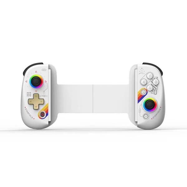 Trådløs Bluetooth-spilcontroller med vækkeur, dobbelt vibration og lys til gaming