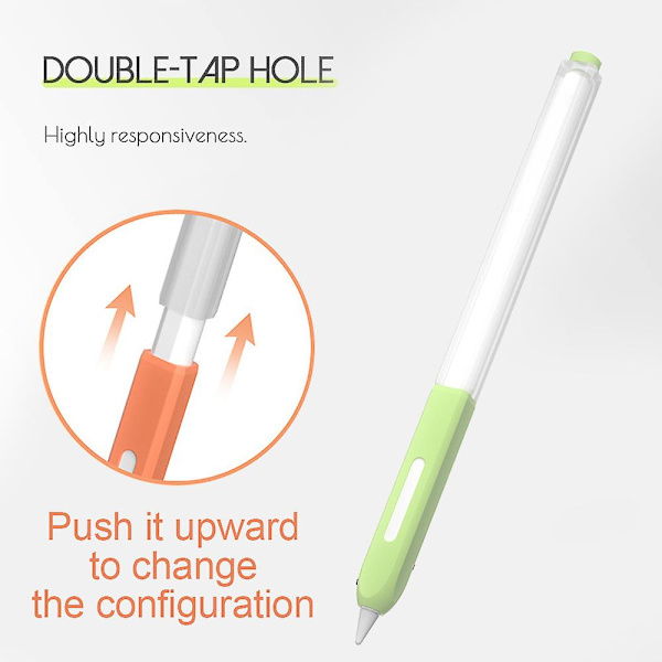 Mjuk Silikonhylsa Transparent Skyddande Omslag Tillbehör Kompatibel Med Ipad Pencil 2 Gen