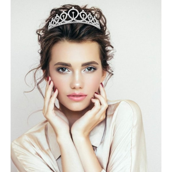 Fødselsdagskroner til kvinder Fødselsdagsdronning Sash & Rhinestone Tiara Sæt Fødselsdagstiaraer og Sash til kvinder
