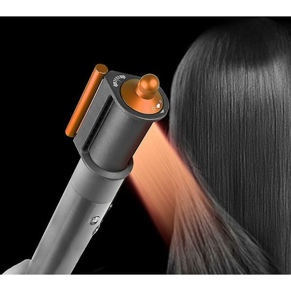 Multifunktionell styler locktång locktång stöldskyddsmunstycke lämpligt för munstycke för torrt hår (kopparnickelfärg)