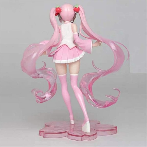 Caraele Anime Modell Anime Figur Action Figur Hatsune Miku Rosa 23cm Figurine Collection Staty Ornament Dekoration