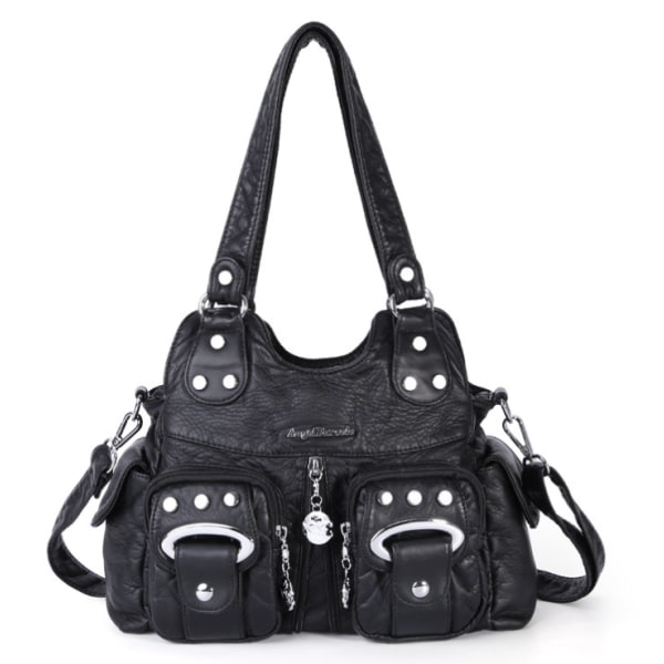 Handväska dam Handväska Stor multipocket handväska PU mjukt läder Messenger Bag Damer Axelväska Handväskor för kvinnor
