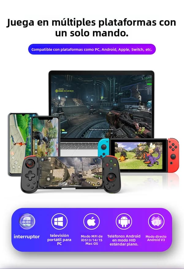 Sort No Deadzone Controller, Kompatibel med Switch Style OLED med Justerbar LED og 6-Akse Gyro