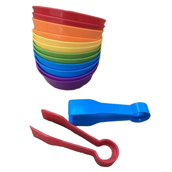 Regnbue-tællelegetøjssæt Læringslegetøj Kognitivt legetøj til børn Pædagogiske spil Legetøj Gave til børn
