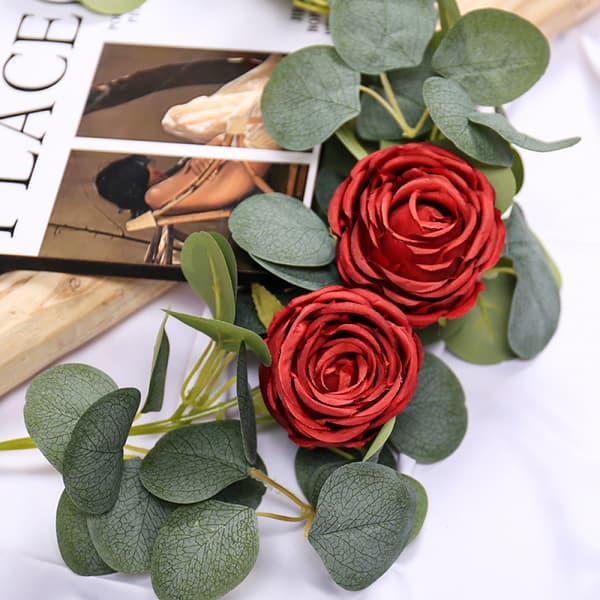 Kunstig rose vinstok, rød, 1 stk