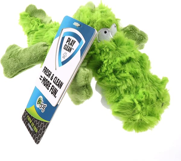 Checkers Elefant Pipig Plysch Hundleksak, Chew Guard Technology - Grå, Stor-15114
