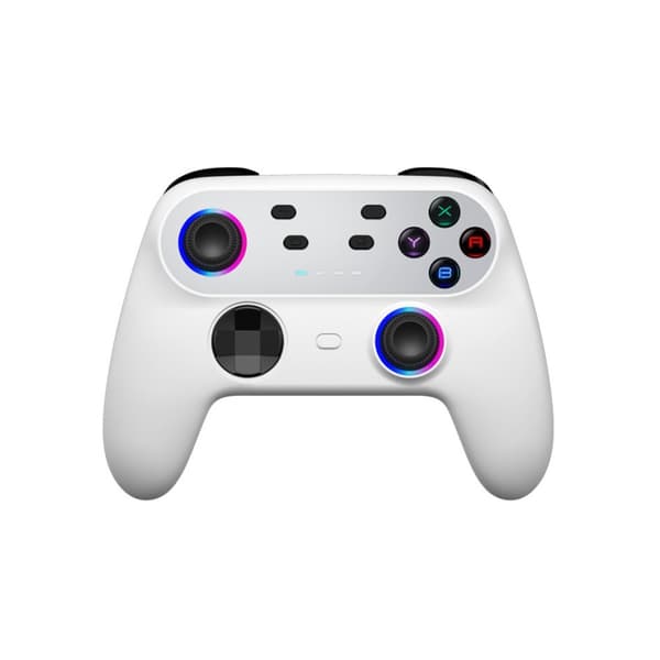 Vit Streaming Spelkontroll för PS4 med 6-Axis Gyroskop & Linjära Knappar, Kompatibel med Android/iOS