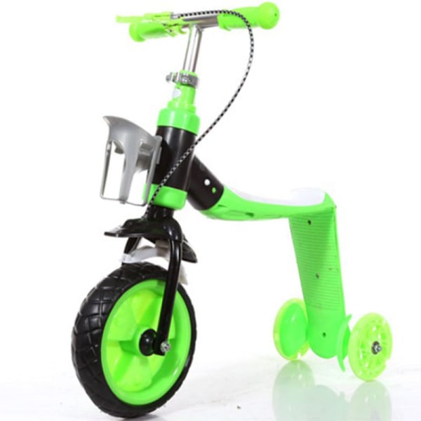 Barnsparkcykel Vikbar 3 hjul Multifunktionell höjdjusterbar skoter